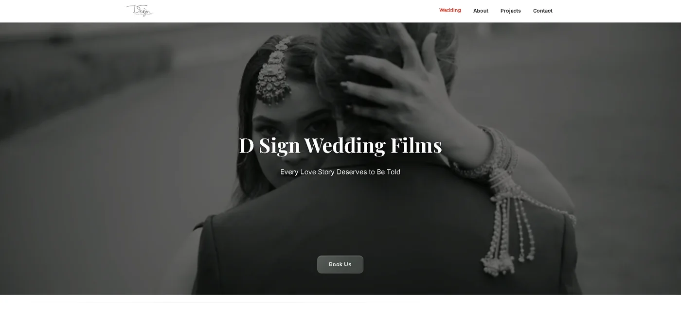 Dsign Productions cinematic portfolio website